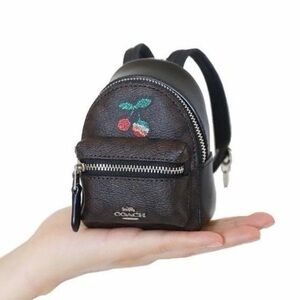 Coach Cherry Mini Backpack Key Chain Bag Charm NWT